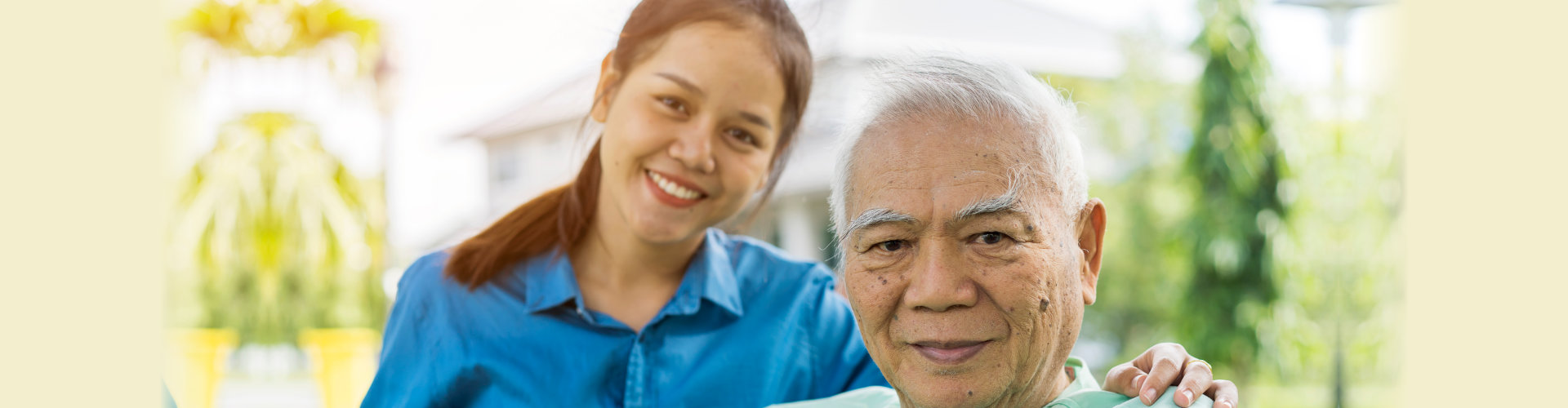 A nurse and an elderly man